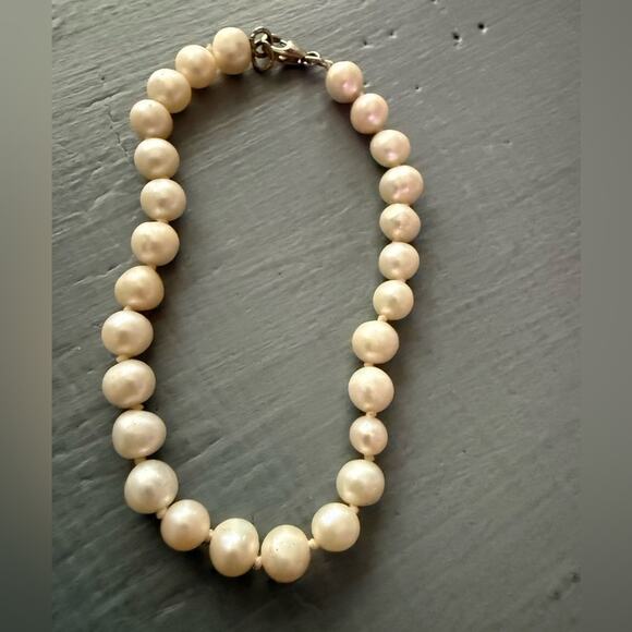 None Jewelry - String Of Pearls 925 Sterling Silver Bracelet
